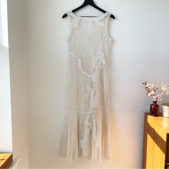 Vintage 90s Newport News Sheer Slip Dress - Picture 7 of 16